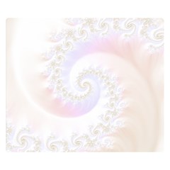 Mother Of Pearls Luxurious Fractal Spiral Necklace Double Sided Flano Blanket (small)  by jayaprime