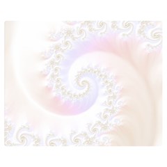 Mother Of Pearls Luxurious Fractal Spiral Necklace Double Sided Flano Blanket (medium)  by jayaprime