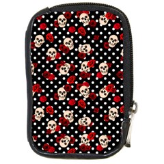 Skulls And Roses Compact Camera Cases by Valentinaart