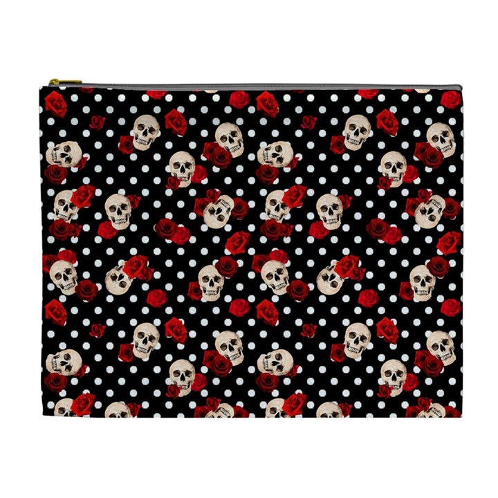 Skulls and roses Cosmetic Bag (XL)