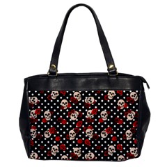 Skulls And Roses Office Handbags by Valentinaart