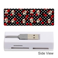 Skulls And Roses Memory Card Reader (stick)  by Valentinaart