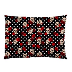 Skulls And Roses Pillow Case (two Sides) by Valentinaart