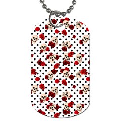 Skulls And Roses Dog Tag (one Side) by Valentinaart