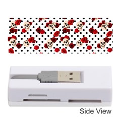 Skulls And Roses Memory Card Reader (stick)  by Valentinaart