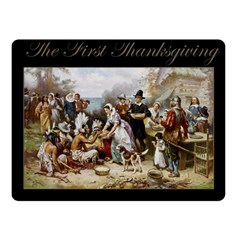 The First Thanksgiving Fleece Blanket (small) by Valentinaart