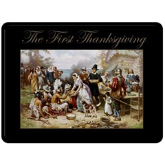 The First Thanksgiving Double Sided Fleece Blanket (large)  by Valentinaart