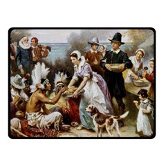 The First Thanksgiving Fleece Blanket (small) by Valentinaart