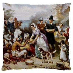 The First Thanksgiving Standard Flano Cushion Case (one Side) by Valentinaart