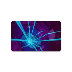 Beautiful Bioluminescent Sea Anemone Fractalflower Magnet (name Card) by jayaprime