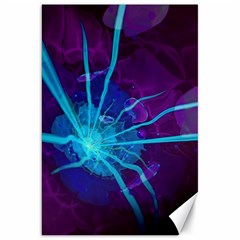 Beautiful Bioluminescent Sea Anemone Fractalflower Canvas 20  X 30   by jayaprime