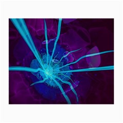 Beautiful Bioluminescent Sea Anemone Fractalflower Small Glasses Cloth (2-side) by jayaprime