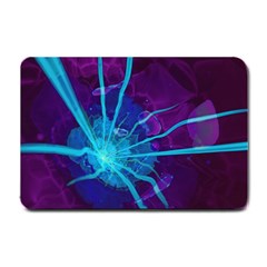 Beautiful Bioluminescent Sea Anemone Fractalflower Small Doormat  by jayaprime