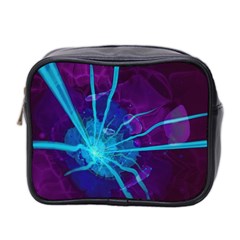 Beautiful Bioluminescent Sea Anemone Fractalflower Mini Toiletries Bag 2-side by jayaprime