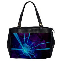 Beautiful Bioluminescent Sea Anemone Fractalflower Office Handbags by jayaprime