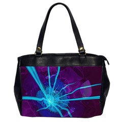 Beautiful Bioluminescent Sea Anemone Fractalflower Office Handbags (2 Sides)  by jayaprime