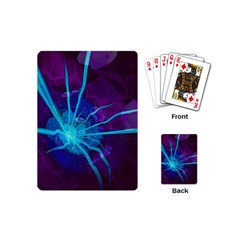 Beautiful Bioluminescent Sea Anemone Fractalflower Playing Cards (mini)  by jayaprime