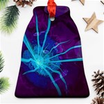 Beautiful Bioluminescent Sea Anemone Fractalflower Bell Ornament (Two Sides) Front