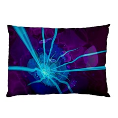 Beautiful Bioluminescent Sea Anemone Fractalflower Pillow Case (two Sides) by jayaprime