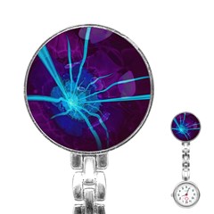 Beautiful Bioluminescent Sea Anemone Fractalflower Stainless Steel Nurses Watch by jayaprime