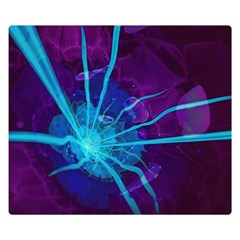 Beautiful Bioluminescent Sea Anemone Fractalflower Double Sided Flano Blanket (small)  by jayaprime