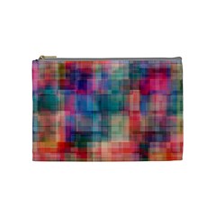 Rainbow Prism Plaid  Cosmetic Bag (medium)  by KirstenStar