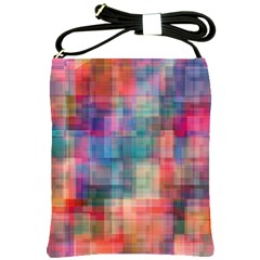 Rainbow Prism Plaid  Shoulder Sling Bags by KirstenStar