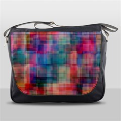 Rainbow Prism Plaid  Messenger Bags by KirstenStar