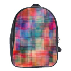 Rainbow Prism Plaid  School Bag (xl)