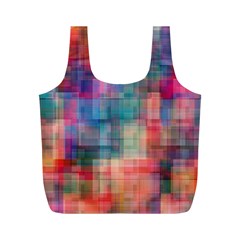 Rainbow Prism Plaid  Full Print Recycle Bags (m)  by KirstenStar