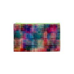 Rainbow Prism Plaid  Cosmetic Bag (xs) by KirstenStar