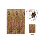 Japanese Geisha with Cat illustration Playing Cards (Mini)  Back