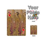 Japanese Geisha with Cat illustration Playing Cards 54 (Mini)  Front - HeartJ