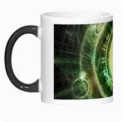 Green Chaos Clock, Steampunk Alchemy Fractal Mandala Morph Mugs by jayaprime