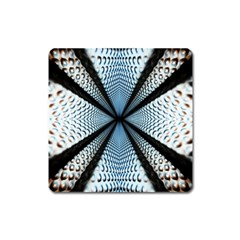 6th Dimension Metal Abstract Obtained Through Mirroring Square Magnet by Celenk