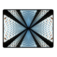 6th Dimension Metal Abstract Obtained Through Mirroring Fleece Blanket (small) by Celenk