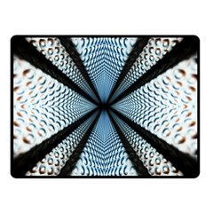 6th Dimension Metal Abstract Obtained Through Mirroring Double Sided Fleece Blanket (small)  by Celenk