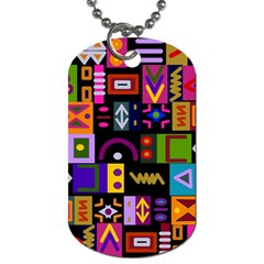 Abstract A Colorful Modern Illustration Dog Tag (two Sides) by Celenk