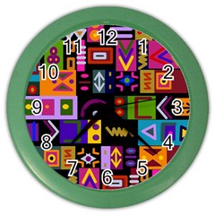 Abstract A Colorful Modern Illustration Color Wall Clocks by Celenk