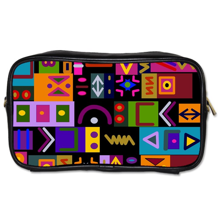 Abstract A Colorful Modern Illustration Toiletries Bags 2-Side