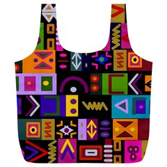 Abstract A Colorful Modern Illustration Full Print Recycle Bags (l)  by Celenk