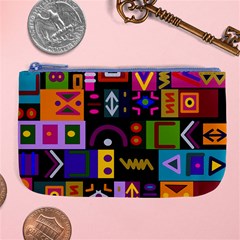 Abstract A Colorful Modern Illustration Large Coin Purse by Celenk