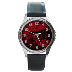 Graffiti Round Metal Watch by ValentinaDesign