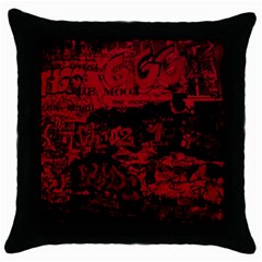 Graffiti Throw Pillow Case (black) by ValentinaDesign