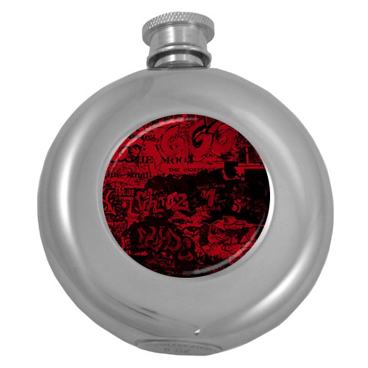 Graffiti Round Hip Flask (5 oz)