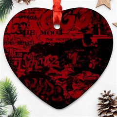 Graffiti Heart Ornament (two Sides) by ValentinaDesign