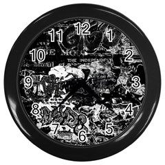 Graffiti Wall Clocks (black) by ValentinaDesign