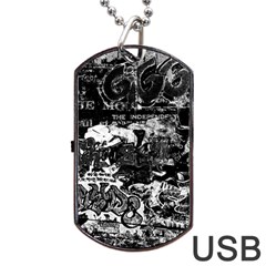 Graffiti Dog Tag Usb Flash (two Sides) by ValentinaDesign