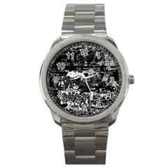 Graffiti Sport Metal Watch by ValentinaDesign