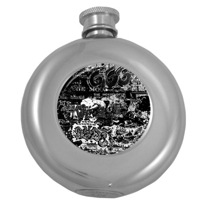 Graffiti Round Hip Flask (5 oz)